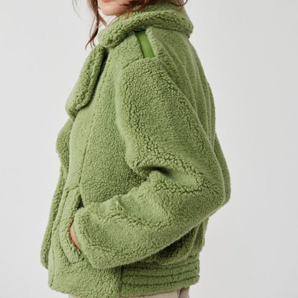FREE PEOPLE joplin cozy sherpa jacket Sz M NEW - Picture 2 of 11